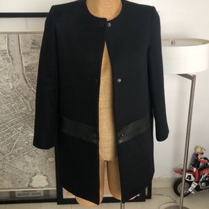 Club Monaco wool leather suede Coat Size S